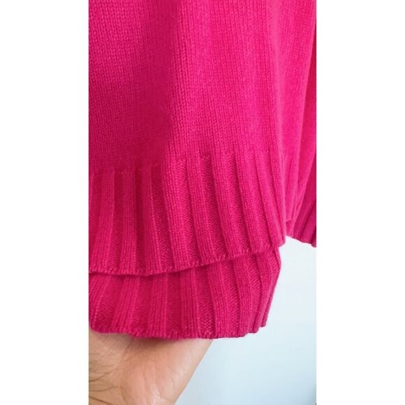 Skull cashmere sweater in hot pink Large - Picture 3 of 5